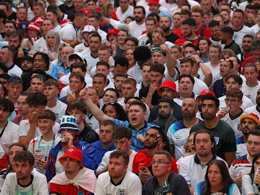 Watch: England fans throw pints into air during Euro 2024 goal celebrations