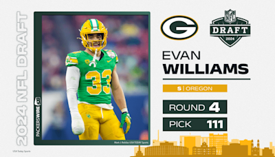 Oregon S Evan Williams selected by Green Bay Packers with No. 111 pick