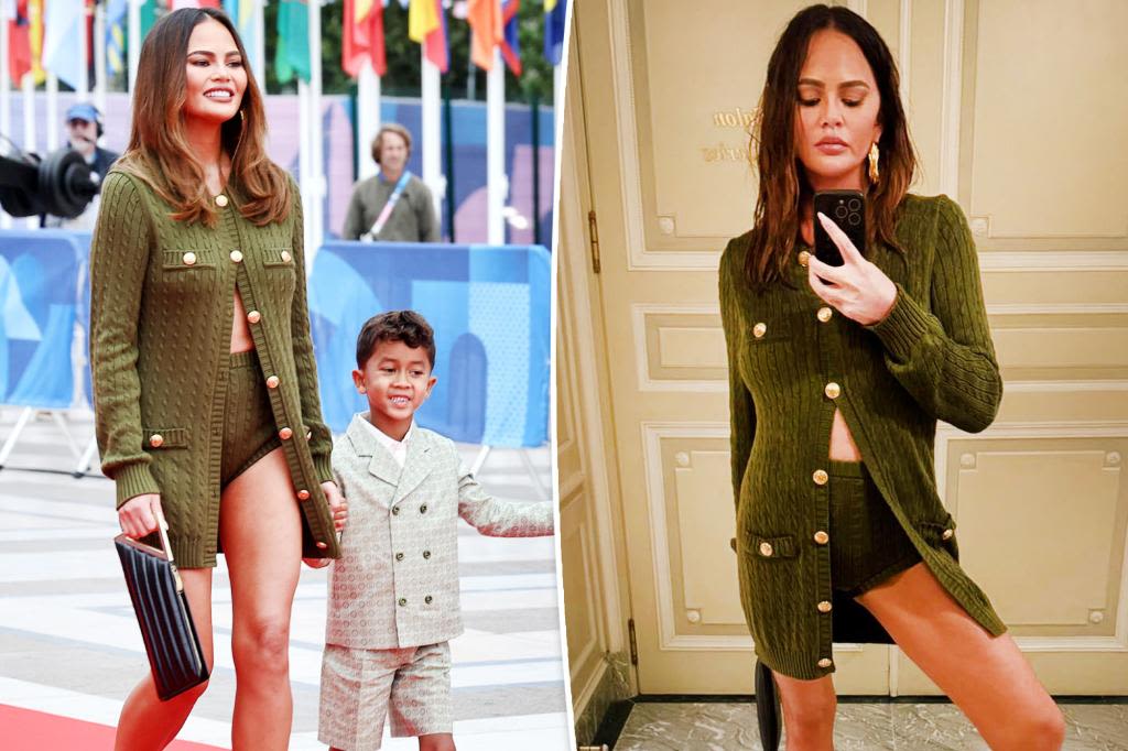 Chrissy Teigen responds to trolls who compared her pantsless Olympics opening ceremony outfit to a diaper
