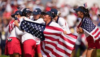 USA hold off European fightback to win Solheim Cup for first time since 2017