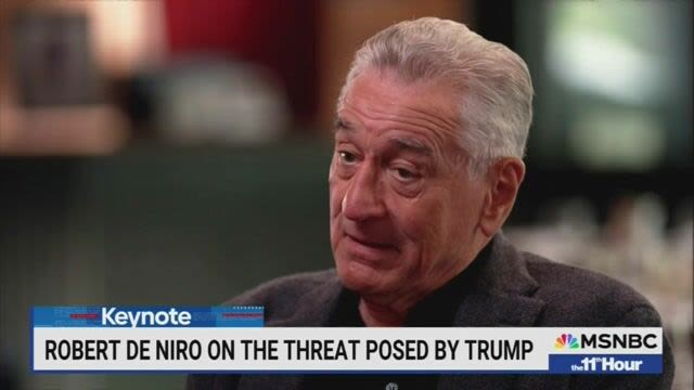 Robert De Niro condemns Trump: "As a kid, I'd say, 'Hitler...that never would happen.' But now I see it's possible.”