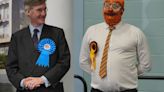 Who was the man in the beans mask next to Jacob Rees-Mogg?