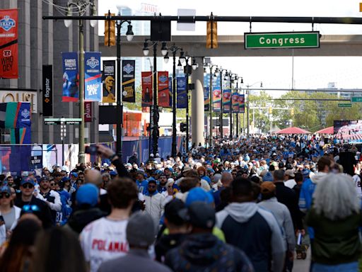 Downtown Detroit businesses within blocks of each other have vastly different NFL draft experiences