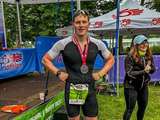 Harper Adams student Tom completes ironman to raise awareness of mental health issues in agriculture