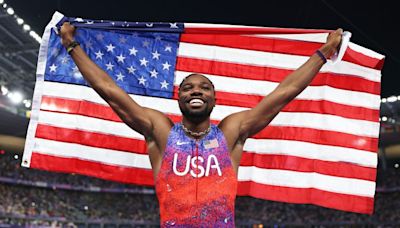 Noah Lyles takes the Olympic gold in the 100-meter dash by the slimmest of margins