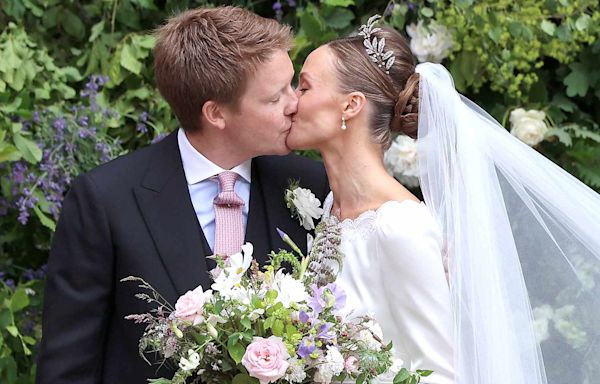 Sealed with a Kiss! The Duke and Duchess of Westminster Make First Appearance as Newlyweds at U.K. Wedding of the Year