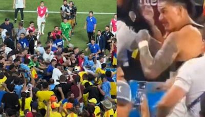 Copa América 2024: Jugadores de Uruguay pelean con aficionados colombianos en las gradas (VIDEO)