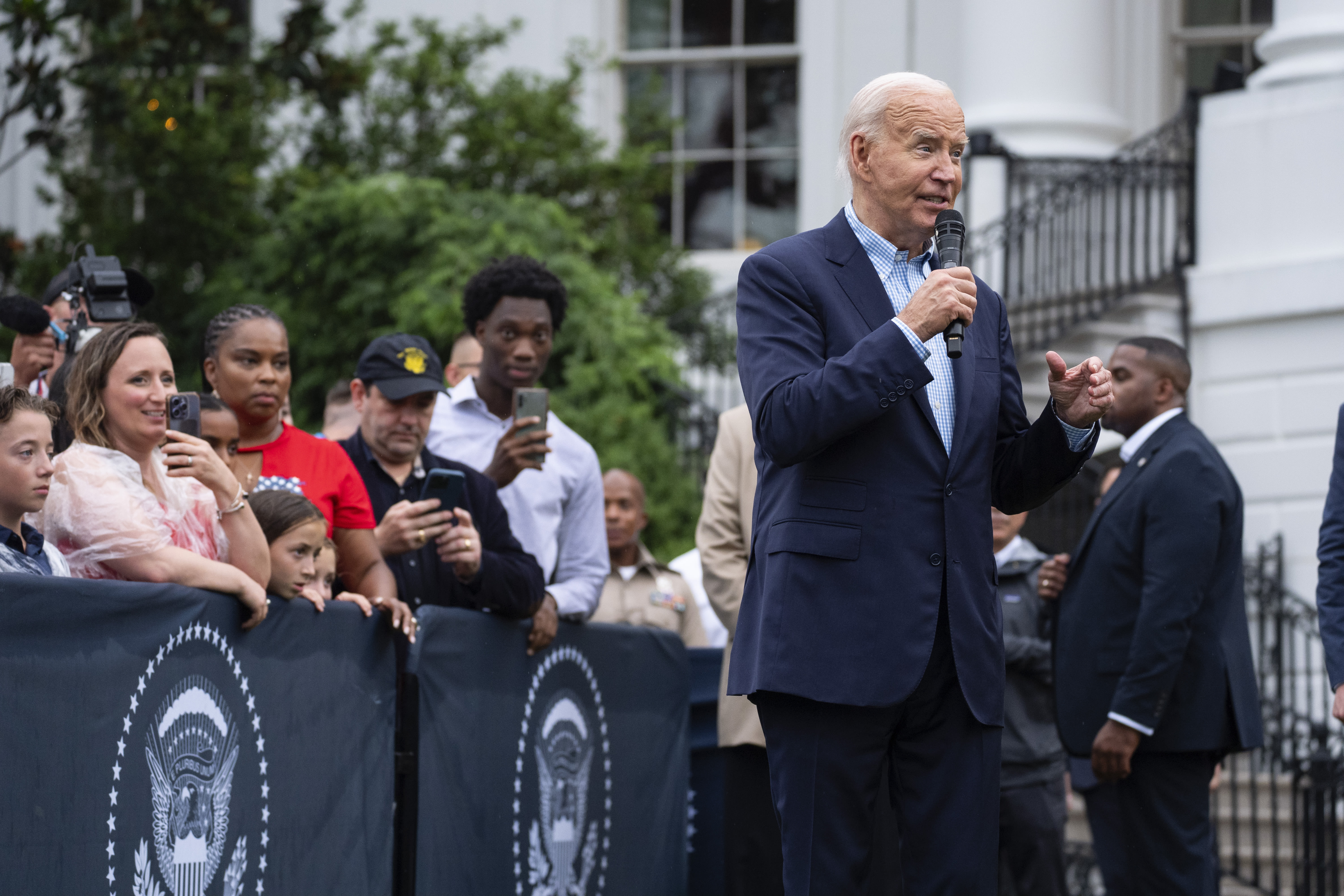 President Biden commemorates Independence Day with military families