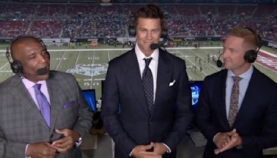 Tom Brady Joins FOX Sports Booth for First Time During UFL Championship