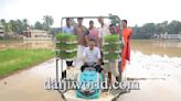 Bantwal: MLA Rajesh Naik inaugurates mechanised paddy transplantation in Polali