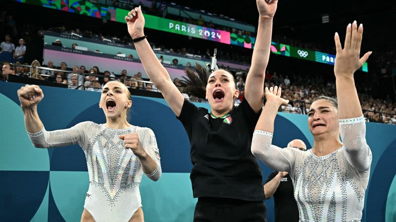 Italy’s gymnasts enjoy ‘wonderful’ first women’s team medal in 96 years at Paris Olympics | CNN