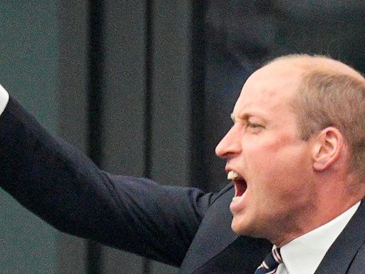 Prince William showcases a range of emotions as England watch Denmark