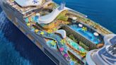 World’s largest cruise ship – five times the size of Titanic – sets sail