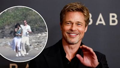 Brad Pitt se muestra con su nueva novia 26 años menor en un paseo por Santa Bárbara