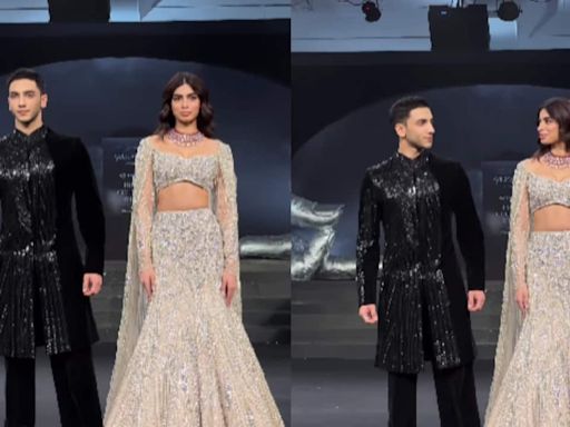 Rumoured couple Khushi Kapoor and Vedang Raina dazzle at the India Couture Week 2024