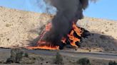 Video shows fire after military plane crash at Albuquerque Sunport