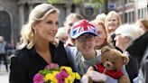 Countess of Wessex embraces emotional well-wisher as she meets crowds in Manchester