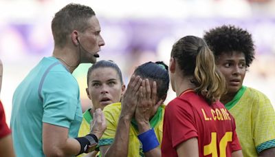 Marta sent off in Brazil's Olympic group finale with a direct red card