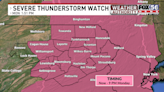 Severe Thunderstorm Watch issued until 9 PM Monday in central & northeast PA