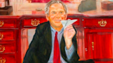 Fact Check: No Evidence Epstein Owned Painting of G.W. Bush Playing with Paper Planes, Collapsed Towers
