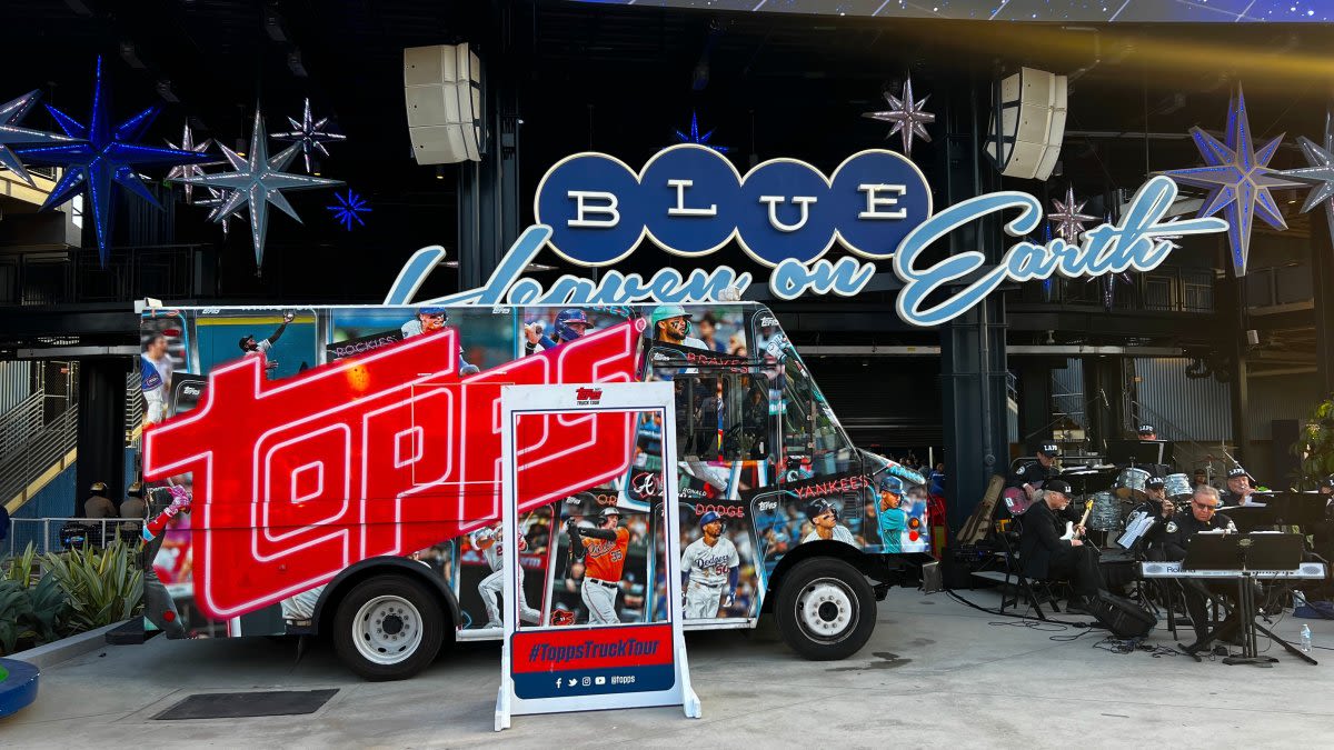 Topps Tour Truck visits Dodger Stadium during weekend sweep of Braves