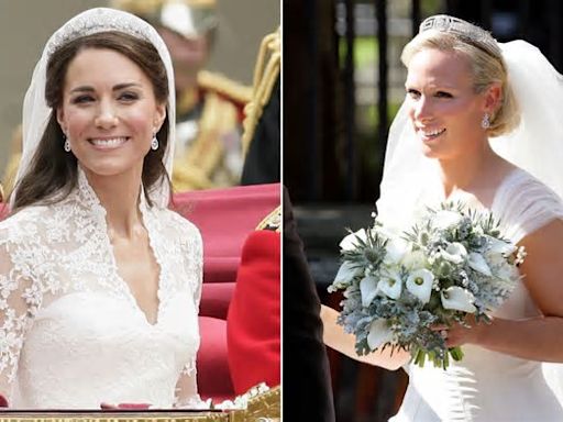 Royal brides and their 'something blue': From Kate Middleton's secret detail to Zara Tindall's protocol-breaker