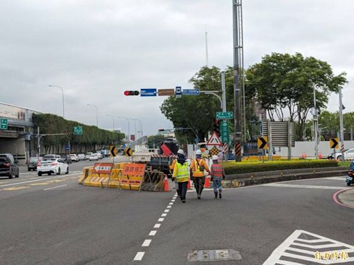 高雄中正交流道排水改善 今起至6/1中午南下車道部分縮減施工