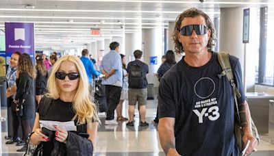 Gavin Rossdale and his girlfriend Xhoana X catch a flight out of LAX