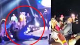 Se burlan internautas de la caída de Dani Flow en escenario