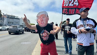 Simpatizantes de Donald Trump se reúnen en San Francisco para apoyarlo