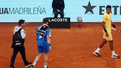 Se agranda la mala suerte en el Mutua Madrid Open: Auger-Aliassime se enfrentará a Rublev en la final tras el abandono de Lehecka por lesión