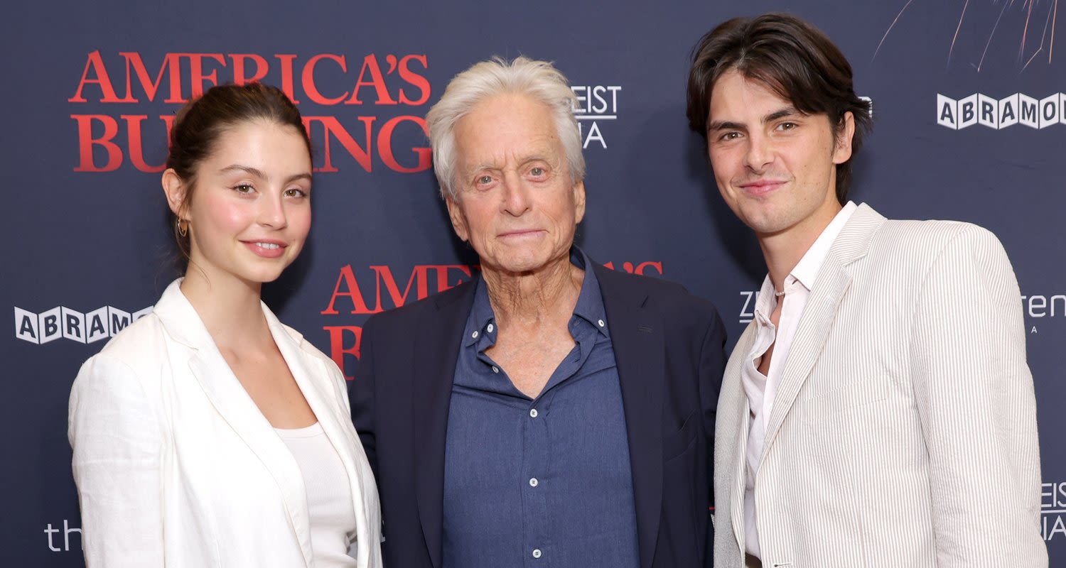 Michael Douglas Brings Kids Carys & Dylan to ‘America’s Burning’ Screening in NYC