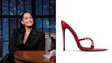 Tracee Ellis Ross Promotes Her New Film ‘Candy Cane Lane’ in Femme Los Angeles Heels on ‘Late Night With Seth Meyers’