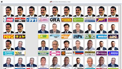 Así es el tarjetón de las elecciones presidenciales de Venezuela