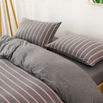 【紅海家飾】5尺標準雙人床包組四件式_紅灰 尺寸可訂製/客製化床包