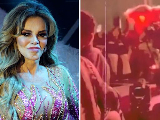 Lucía Méndez sufre tremenda caída en el escenario: video del aparatoso momento