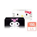 日本卡通印花盒裝面紙150抽(Kuromi/Hello Kitty)