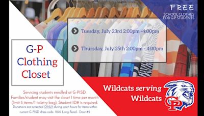 Wildcats serving Wildcats: Gregory Portland ISD's Clothing Closet open for shopping and donation