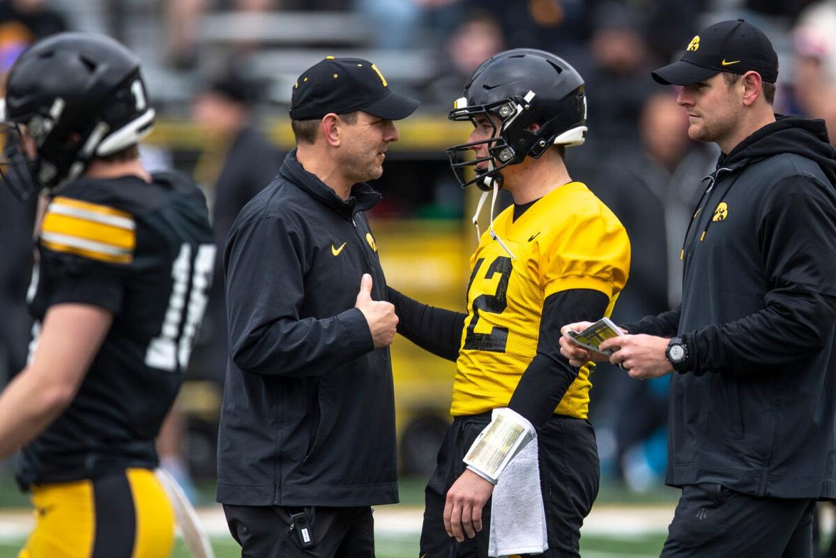 Iowa notebook: Tim Lester, Cade McNamara ‘share a lot of offensive philosophy’