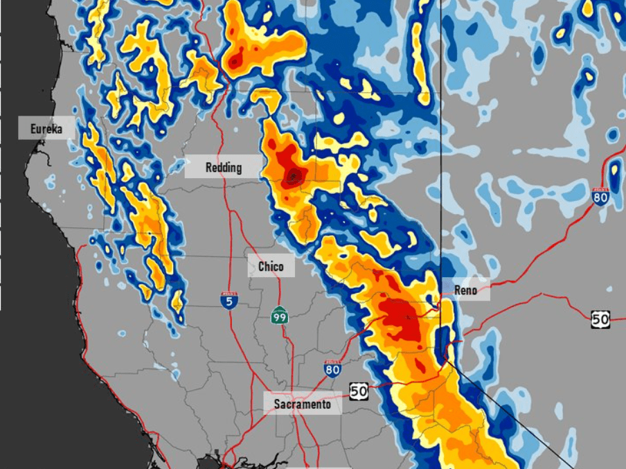 NWS releases snowfall and rainfall totals from recent Northern California storm