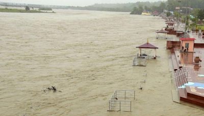 Water level of River Ganga rises due to heavy rain in hilly areas and water release from dams