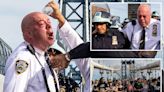 Top NYPD cop pepper sprays himself breaking up anti-Israel protest on Manhattan Bridge