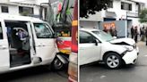 Múltiple choque en Miraflores: accidente entre bus y miniván, en la av. El Ejército, deja al menos 10 heridos