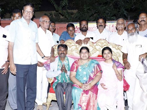 Prakrithi Ashram felicitates green crusader KN Rajasekhar in Kothagudem