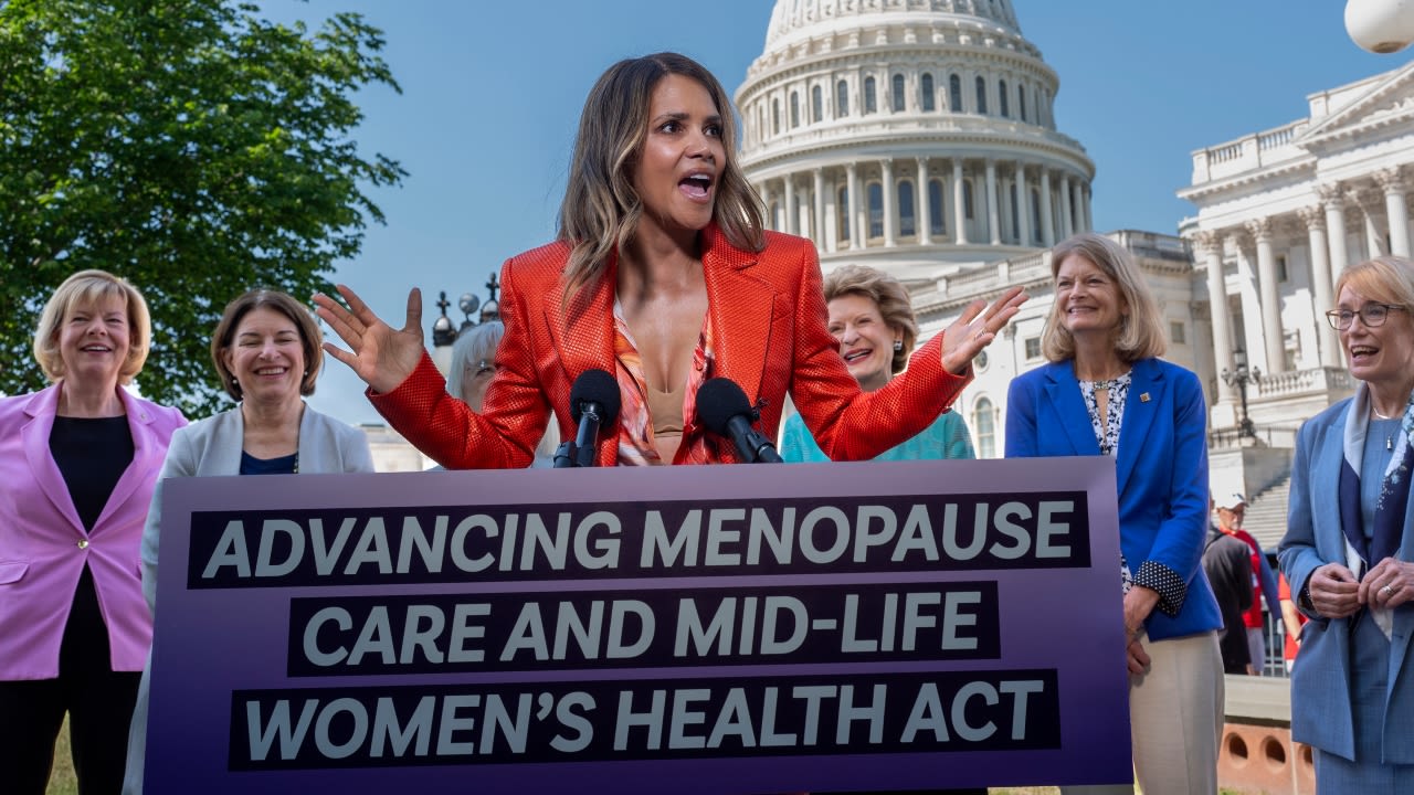 Halle Berry shouts from the Capitol, 'I'm in menopause' as she seeks to end a stigma and win funding