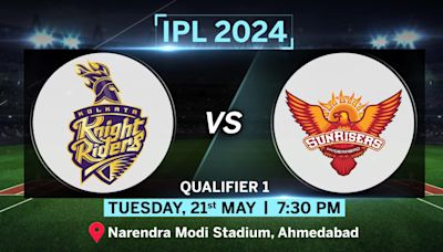 IPL Match Today: KKR vs SRH Toss, Pitch Report, Head to Head stats, Playing 11 Predictions and Live Streaming Details