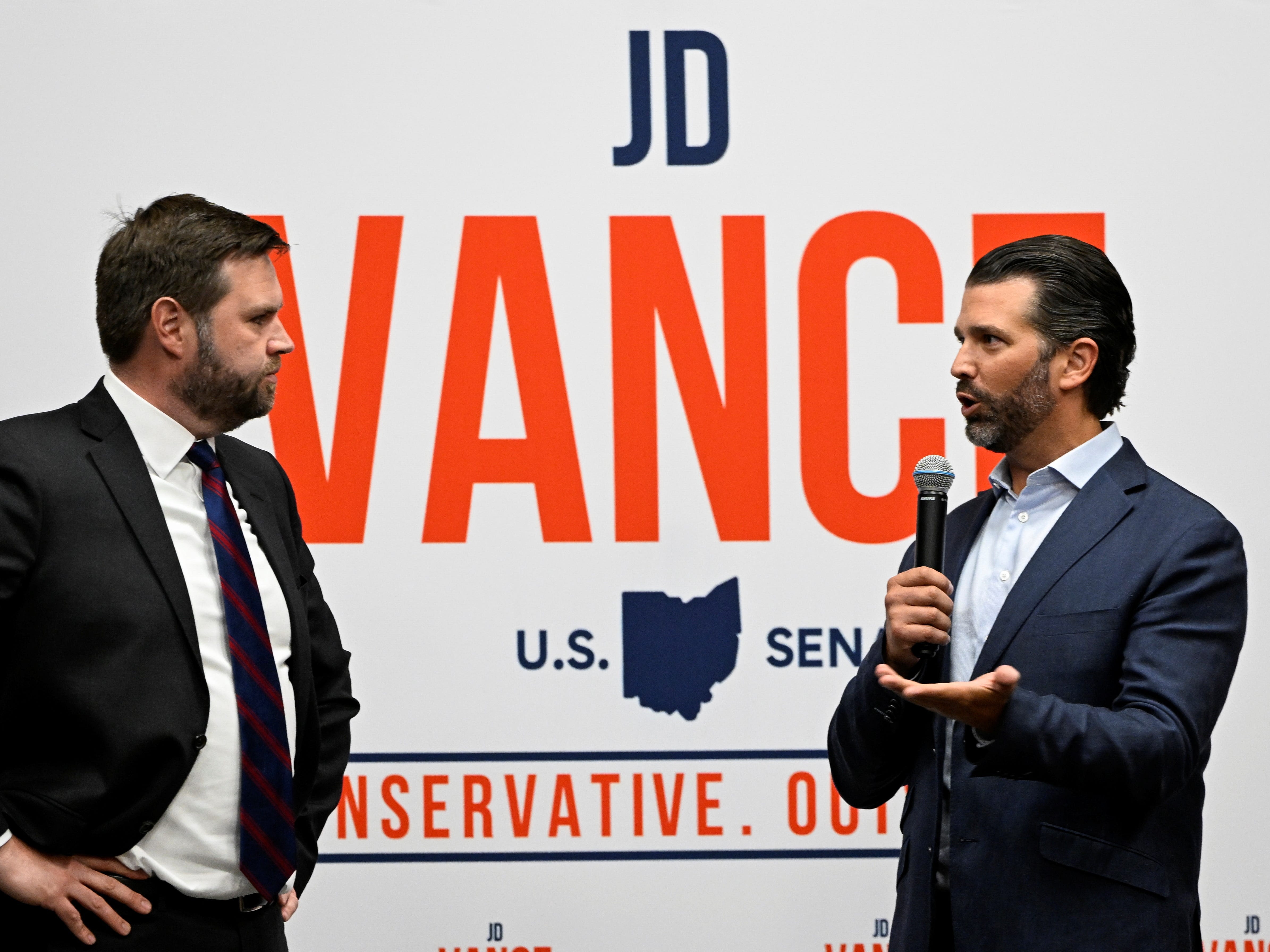 Potential Trump running mate JD Vance and Donald Trump Jr. have become so close that they text or talk on a 'nearly daily' basis: NYT