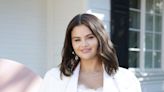 Selena Gomez’s All-White Suit Look Includes a Lacy Corset