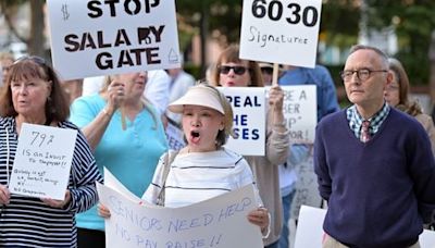 Quincy protesters demand clawback of big raises for mayor, city councilors - The Boston Globe