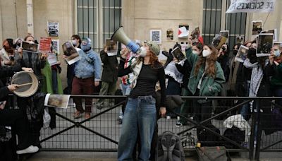 Protestas pro-palestinas en Sciences-Po y La Sorbona, como en Columbia y Yale